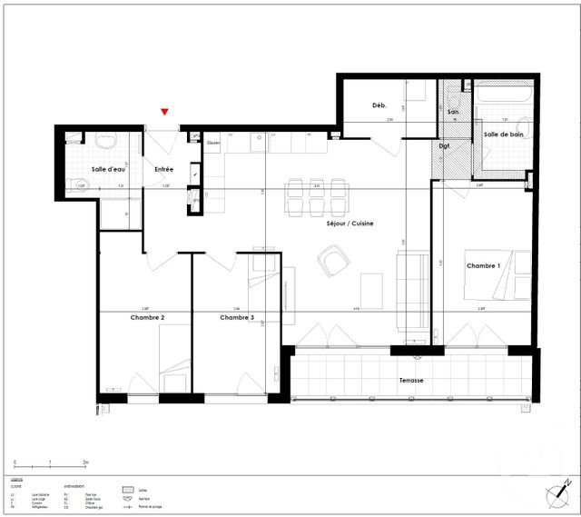 Appartement F4 à vendre - 4 pièces - 87.01 m2 - VILLEPINTE - 93 - ILE-DE-FRANCE - Century 21 Vert-Galant